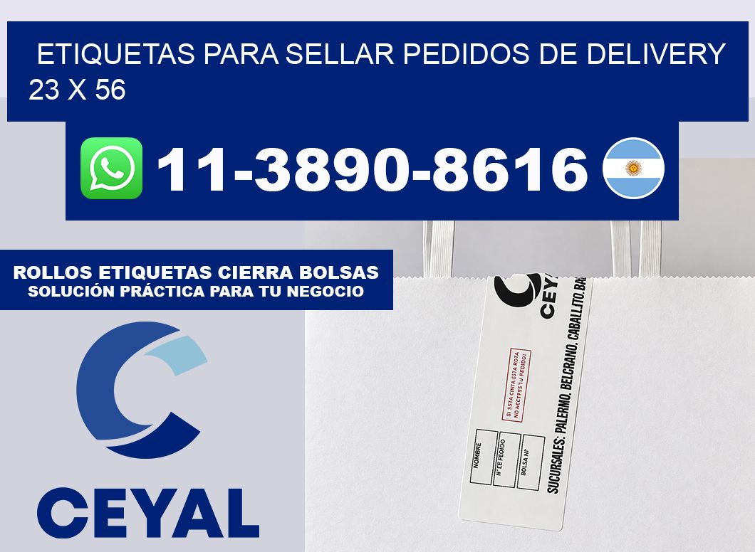 ETIQUETAS PARA SELLAR PEDIDOS DE DELIVERY 23 x 56