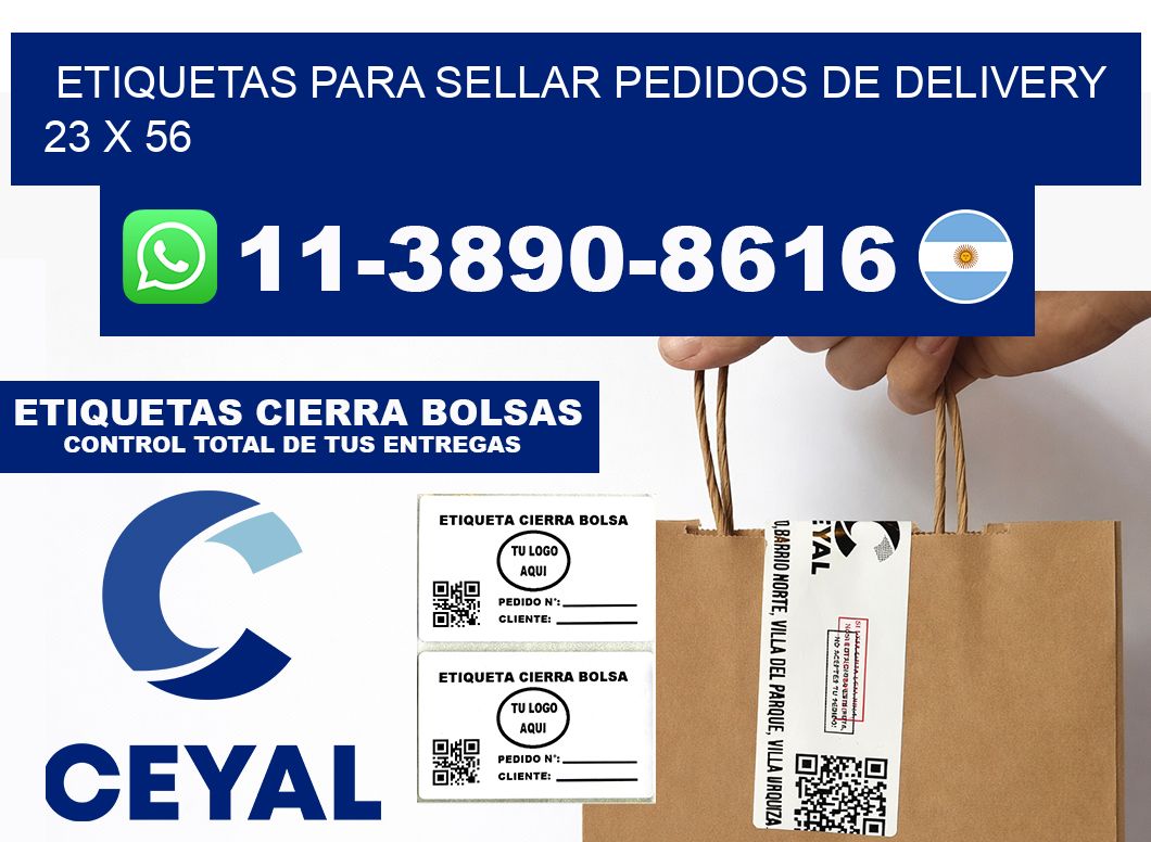 ETIQUETAS PARA SELLAR PEDIDOS DE DELIVERY 23 x 56