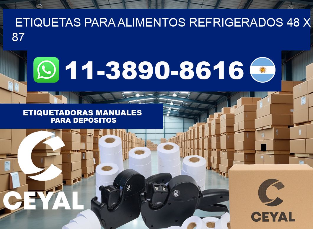 Etiquetas para alimentos refrigerados 48 x 87
