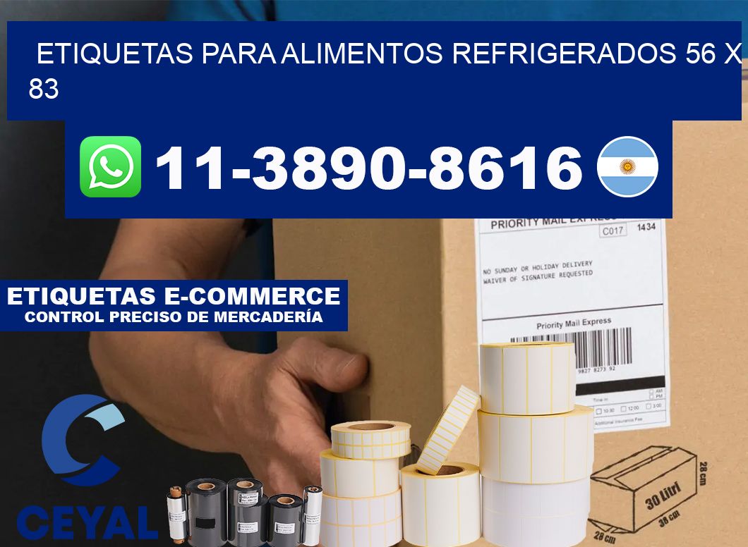 Etiquetas para alimentos refrigerados 56 x 83
