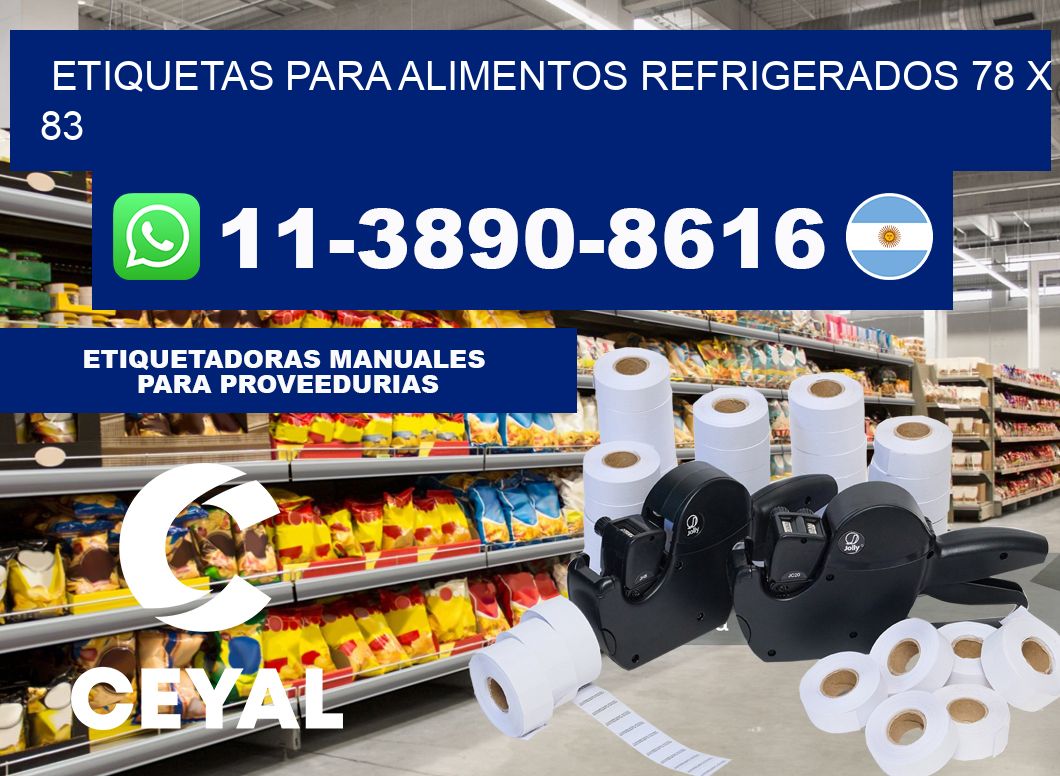 Etiquetas para alimentos refrigerados 78 x 83