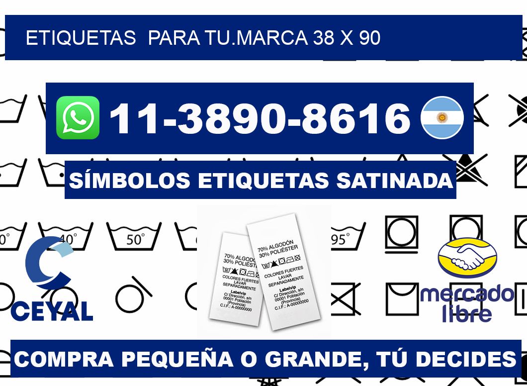 Etiquetas  para tu.marca 38 x 90