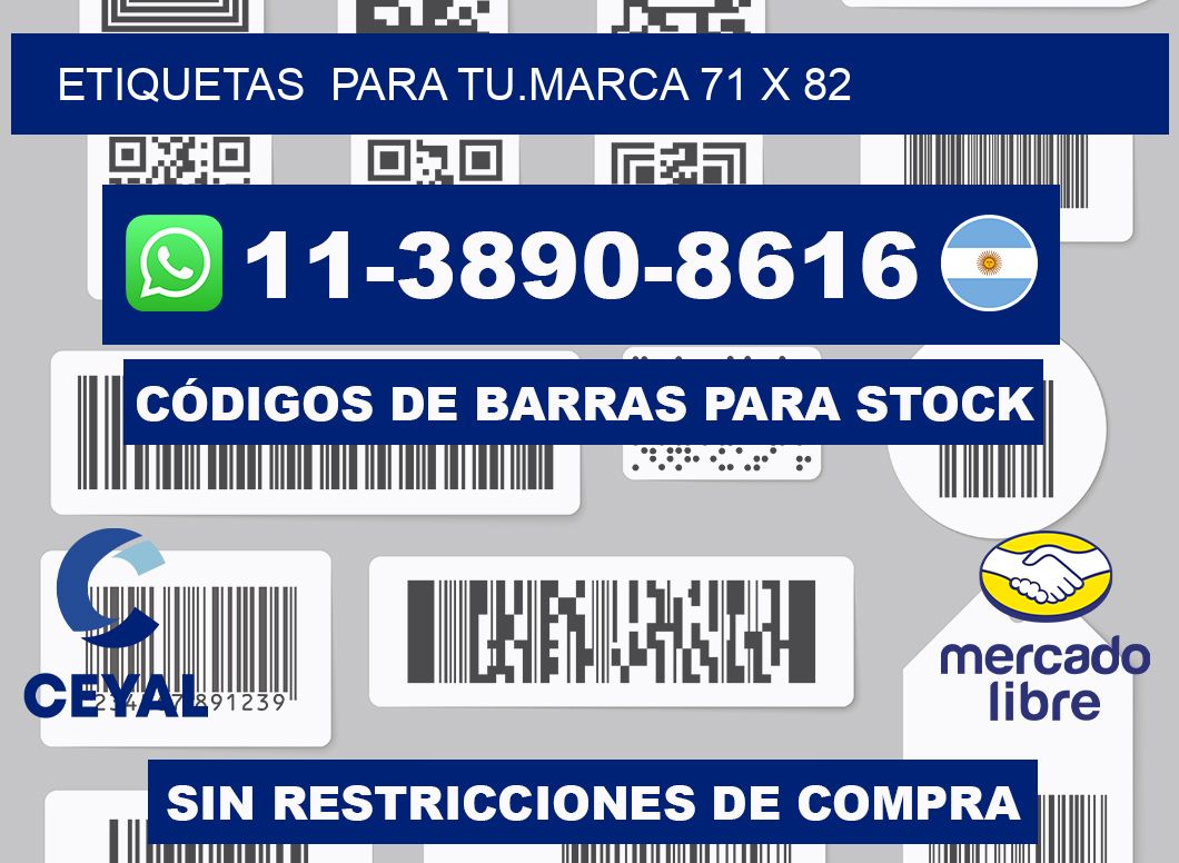 Etiquetas  para tu.marca 71 x 82