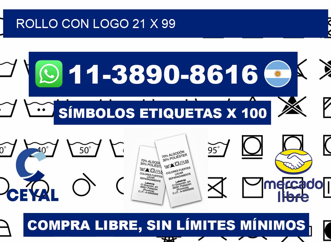 Rollo con logo 21 x 99