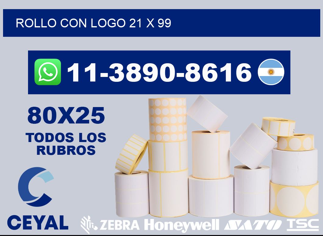 Rollo con logo 21 x 99