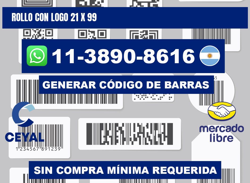 Rollo con logo 21 x 99