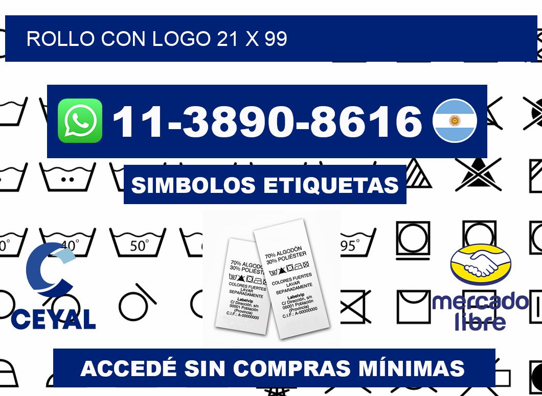 Rollo con logo 21 x 99