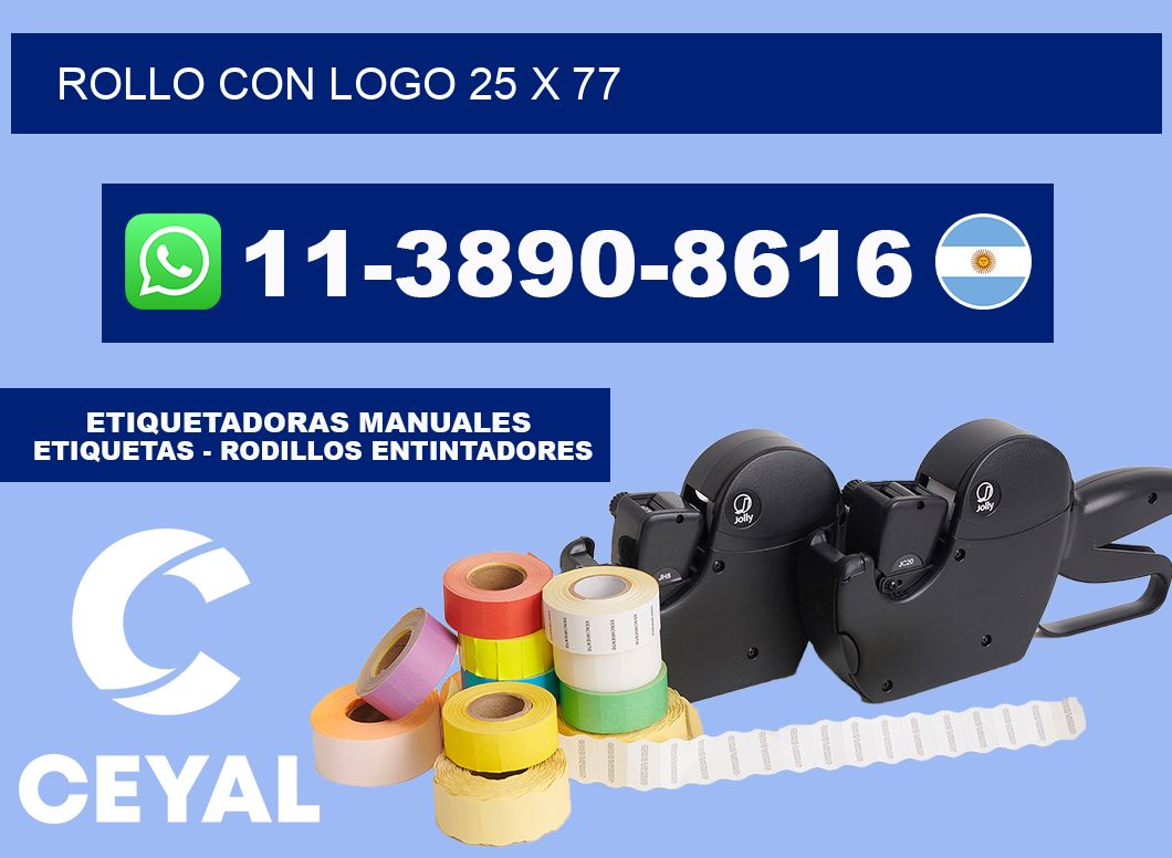 Rollo con logo 25 x 77