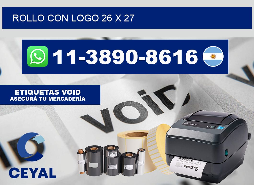 Rollo con logo 26 x 27