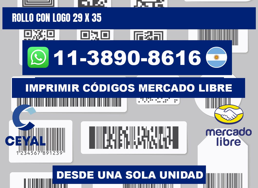 Rollo con logo 29 x 35