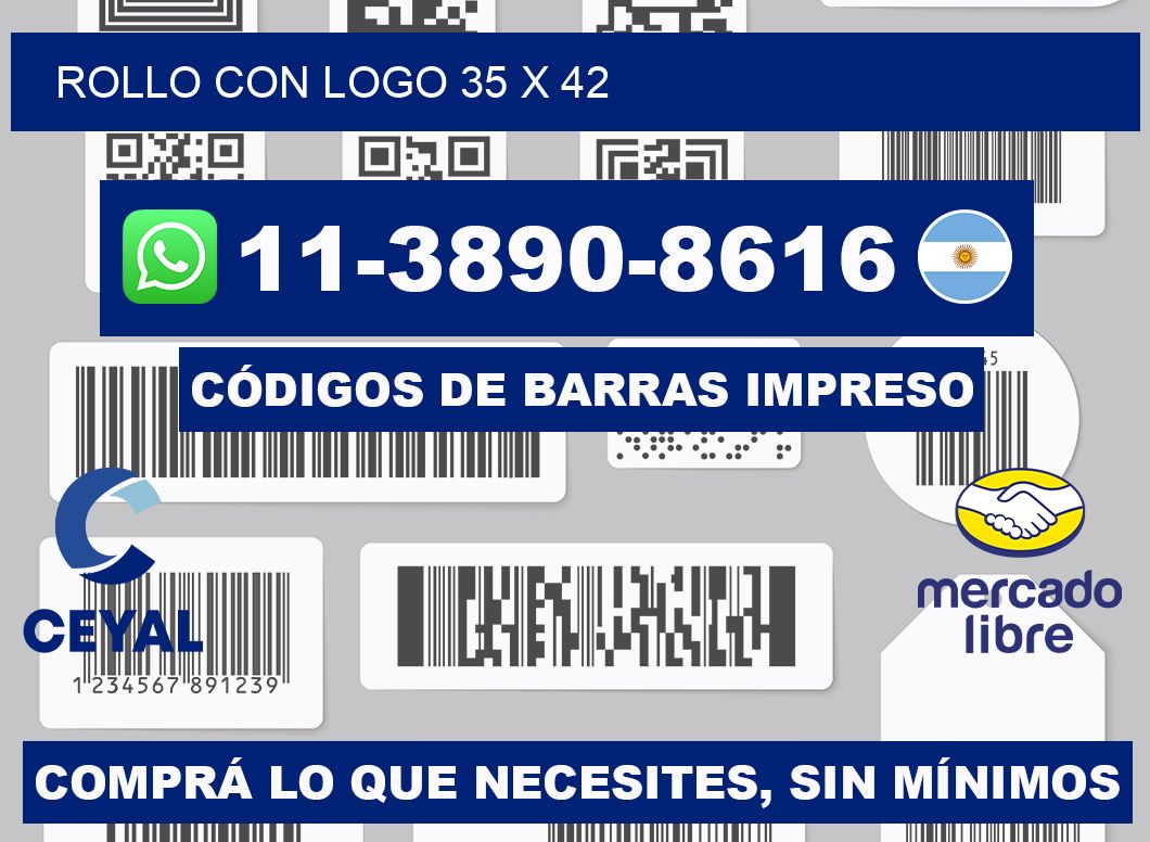 Rollo con logo 35 x 42