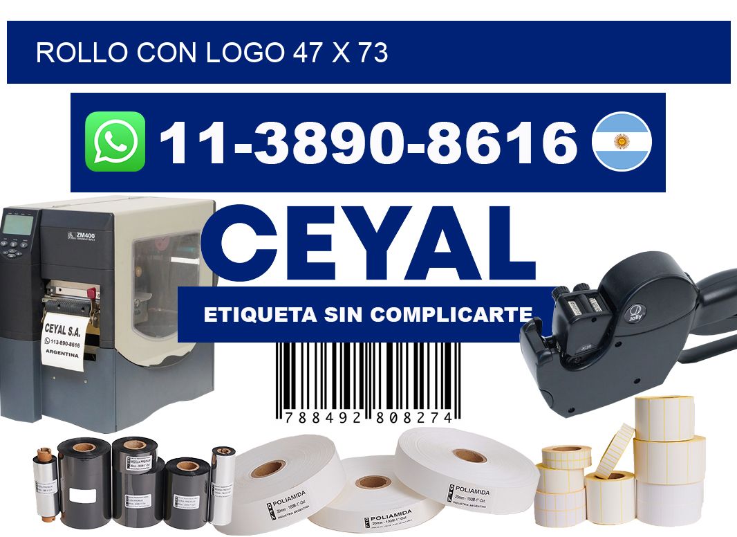 Rollo con logo 47 x 73