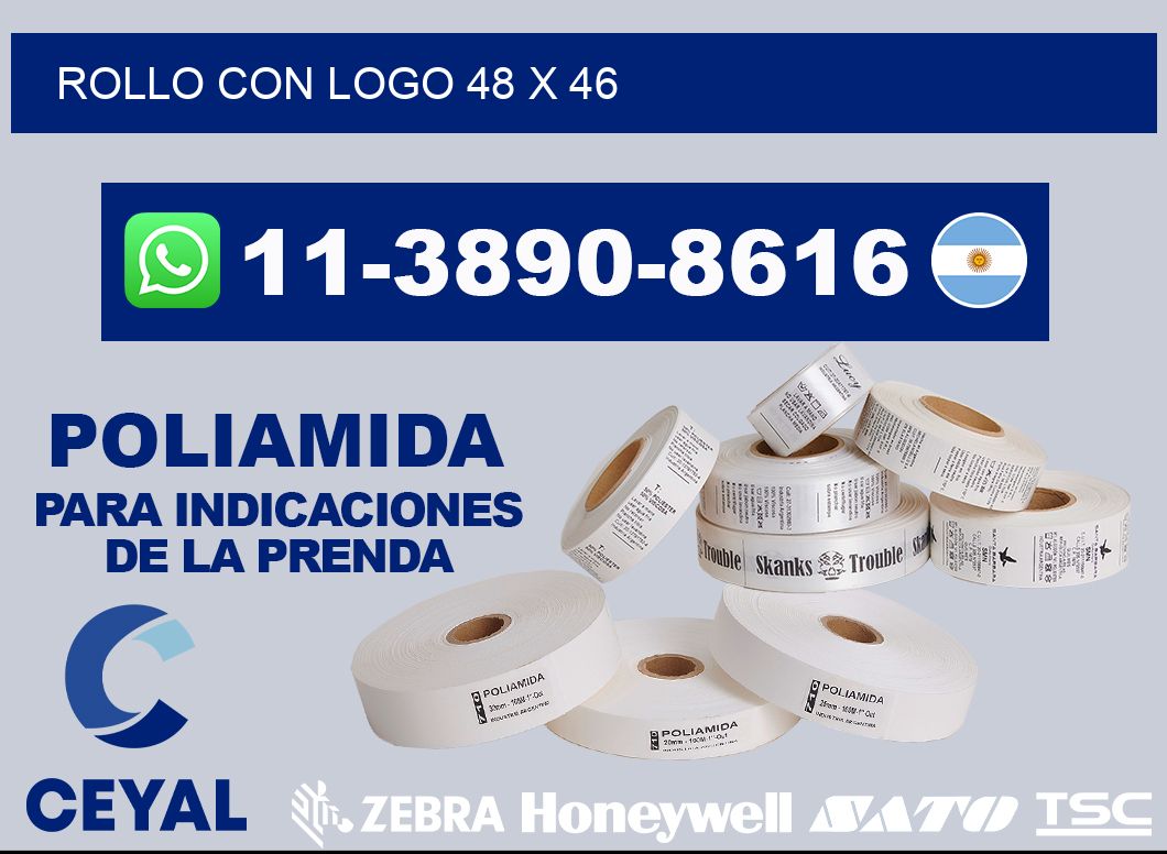 Rollo con logo 48 x 46