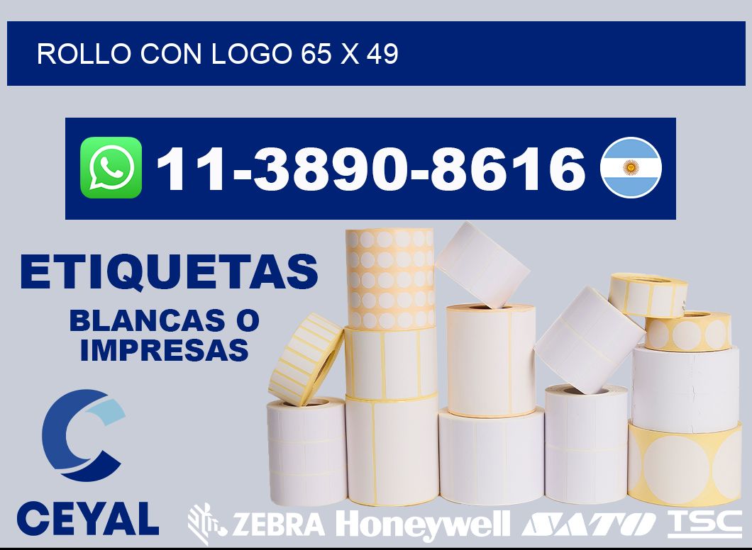 Rollo con logo 65 x 49