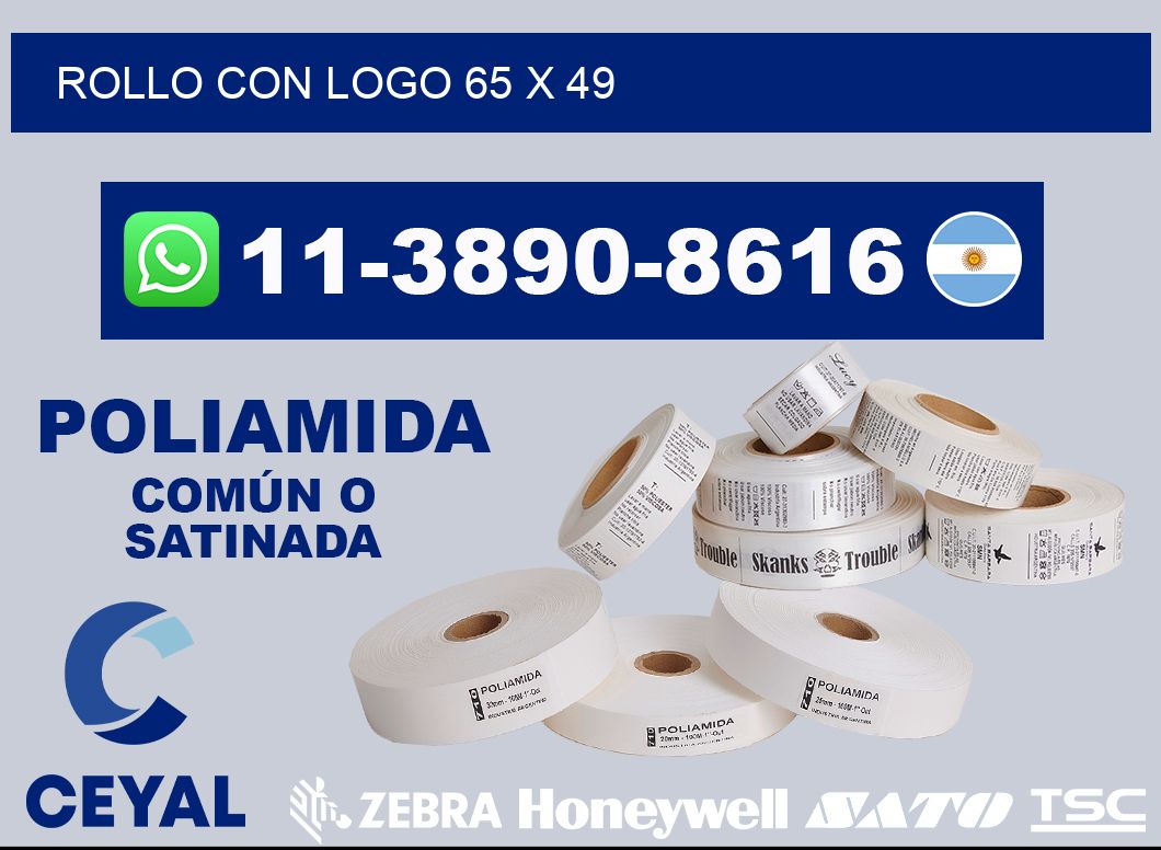 Rollo con logo 65 x 49