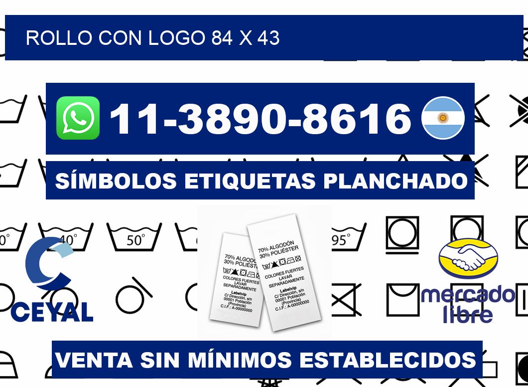Rollo con logo 84 x 43