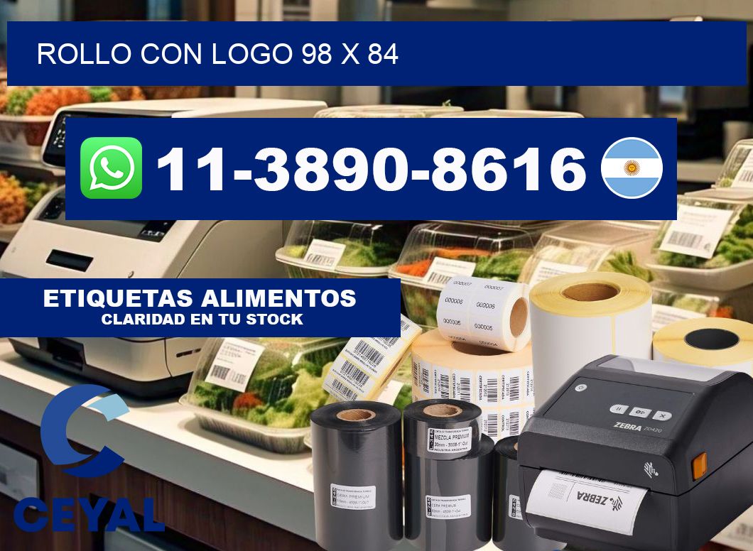Rollo con logo 98 x 84