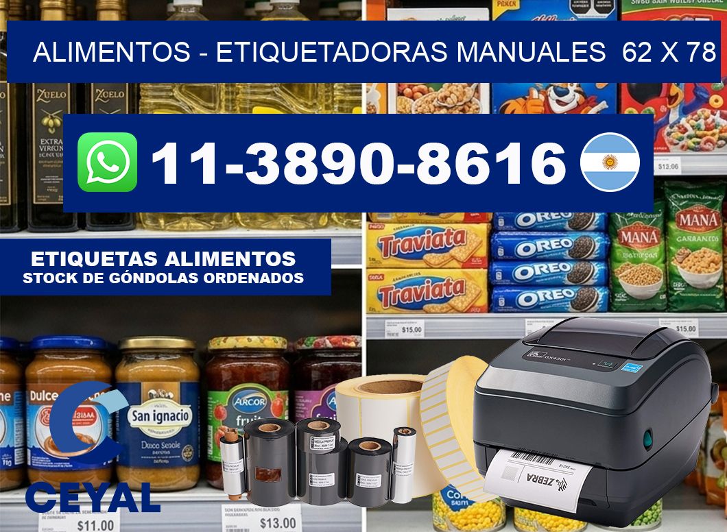 alimentos – Etiquetadoras Manuales  62 x 78