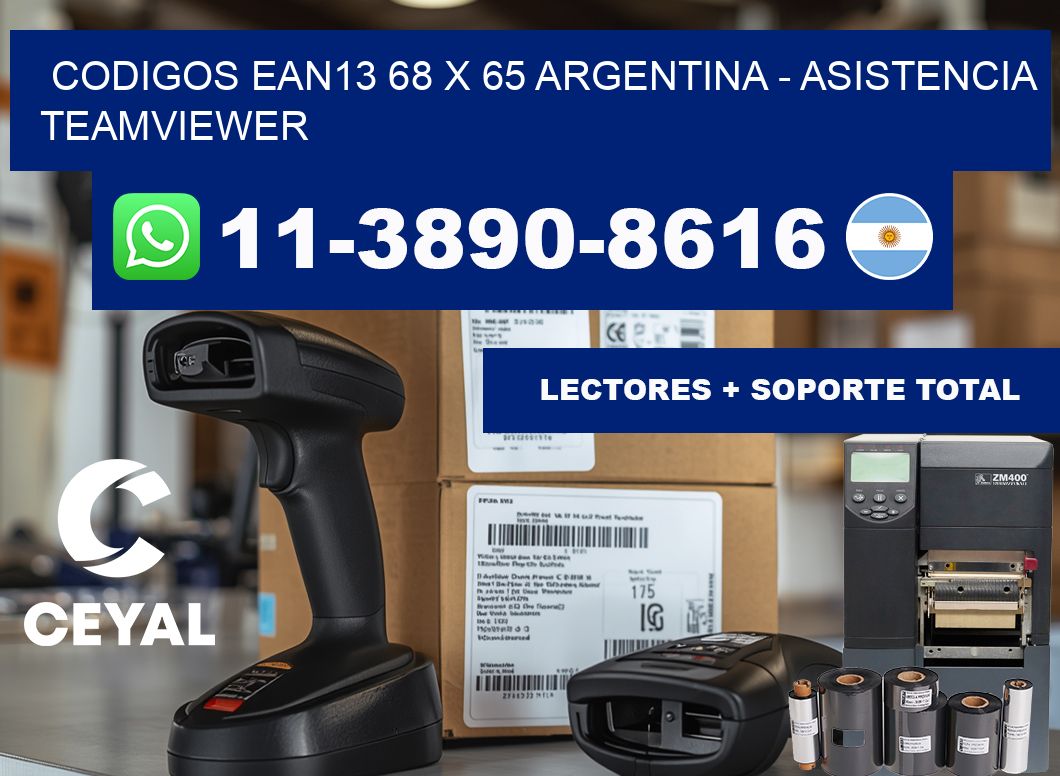 codigos ean13 68 x 65 argentina - asistencia teamviewer
