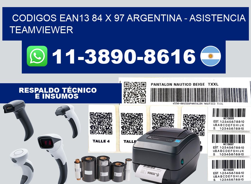 codigos ean13 84 x 97 argentina - asistencia teamviewer