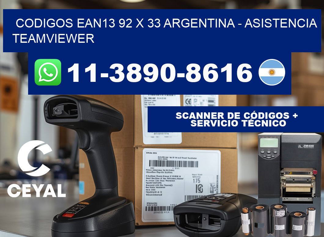 codigos ean13 92 x 33 argentina - asistencia teamviewer