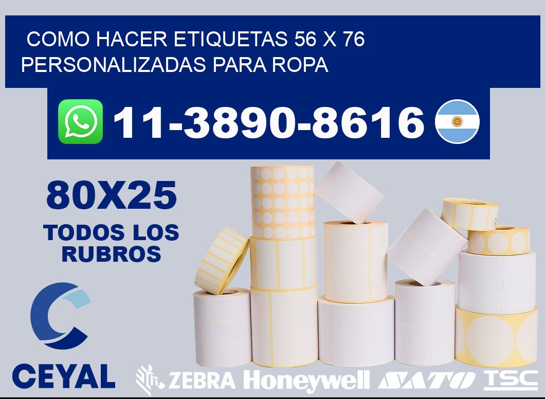 como hacer etiquetas 56 x 76 personalizadas para ropa