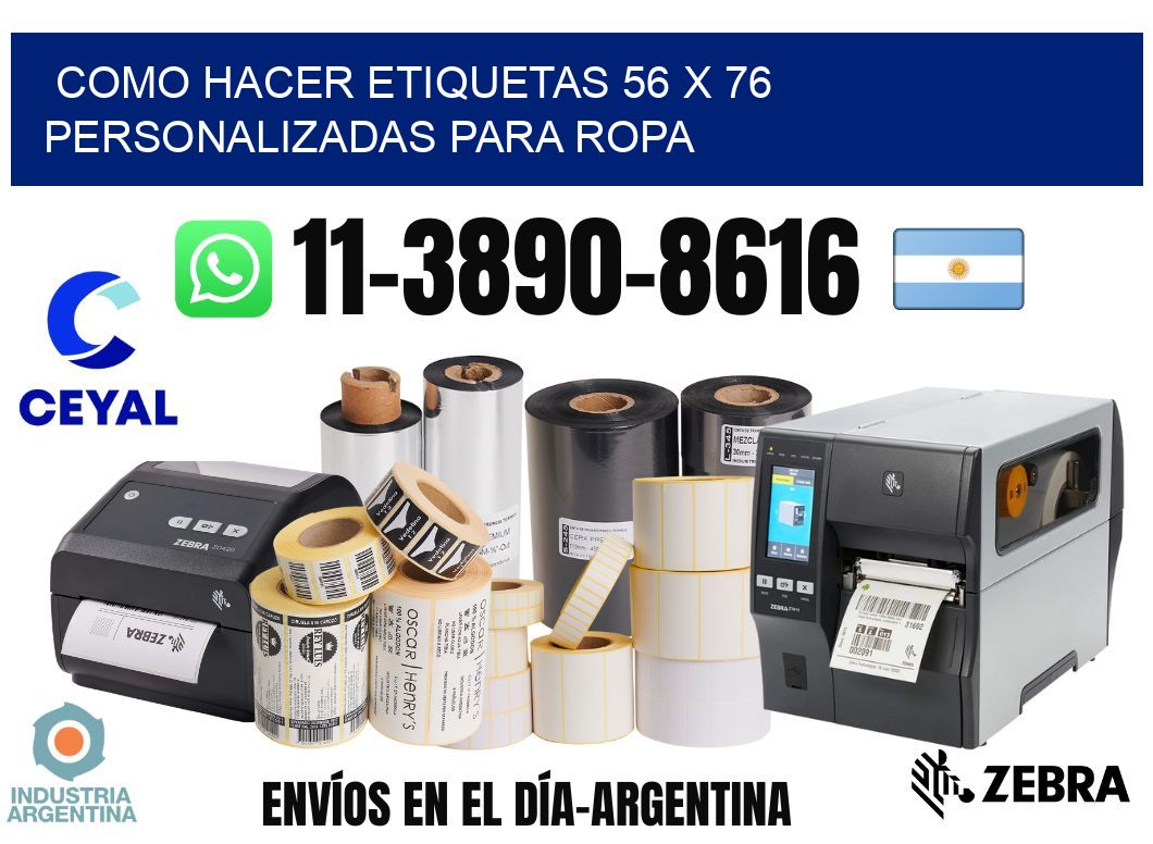 como hacer etiquetas 56 x 76 personalizadas para ropa