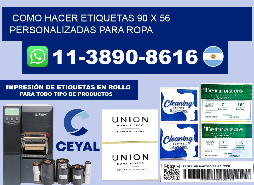 como hacer etiquetas 90 x 56 personalizadas para ropa