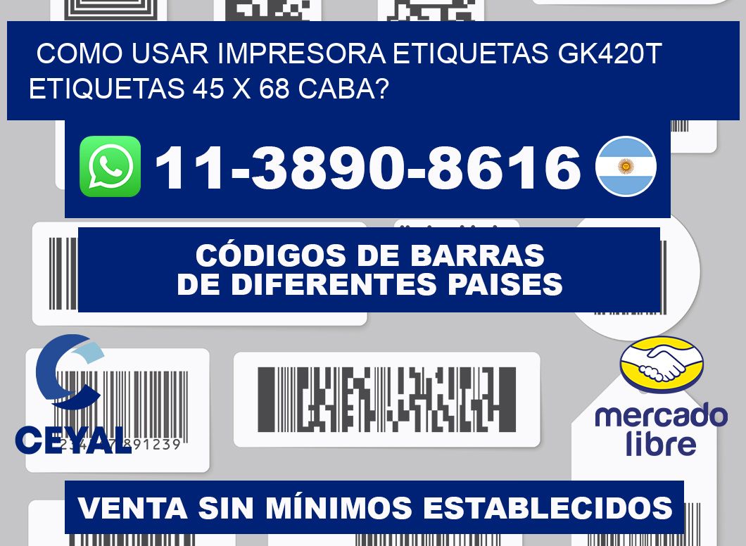 como usar impresora etiquetas gk420t etiquetas 45 x 68 CABA?