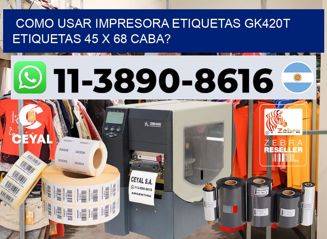 como usar impresora etiquetas gk420t etiquetas 45 x 68 CABA?