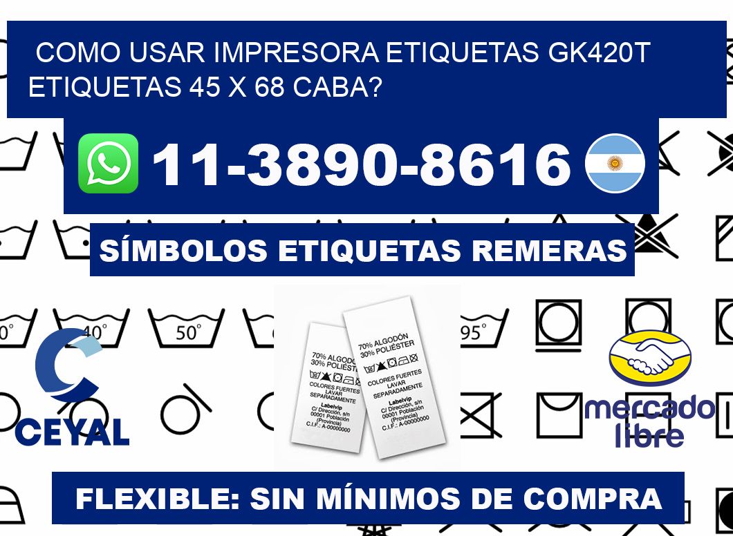 como usar impresora etiquetas gk420t etiquetas 45 x 68 CABA?