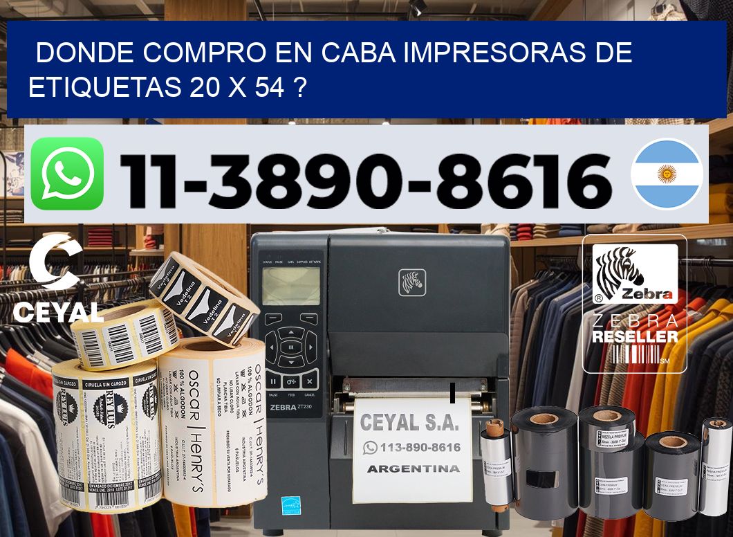 donde compro en CABA impresoras de etiquetas 20 x 54 ?