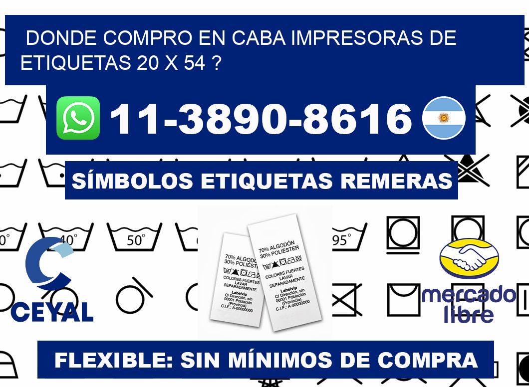 donde compro en CABA impresoras de etiquetas 20 x 54 ?