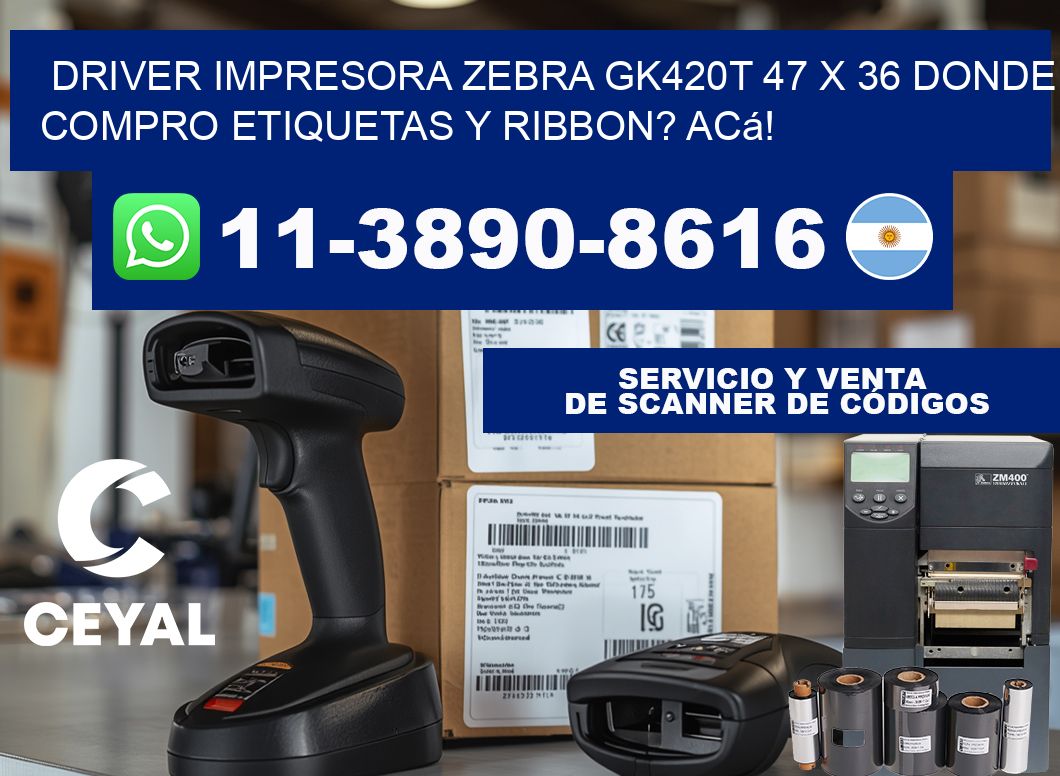 driver impresora zebra gk420t 47 x 36 Donde compro etiquetas y ribbon? Acá!