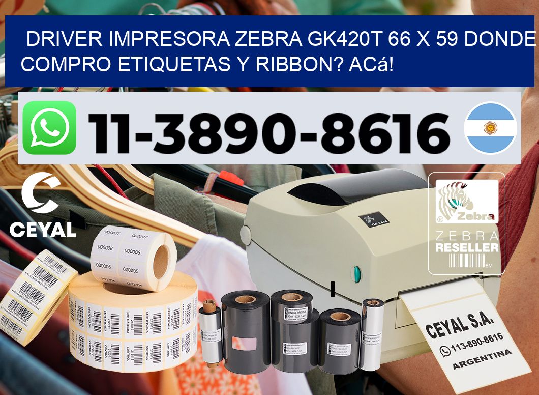 driver impresora zebra gk420t 66 x 59 Donde compro etiquetas y ribbon? Acá!