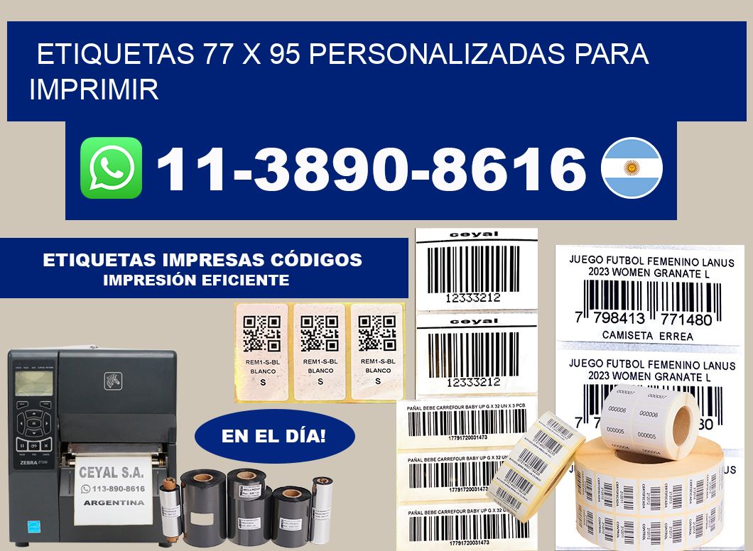 etiquetas 77 x 95 personalizadas para imprimir