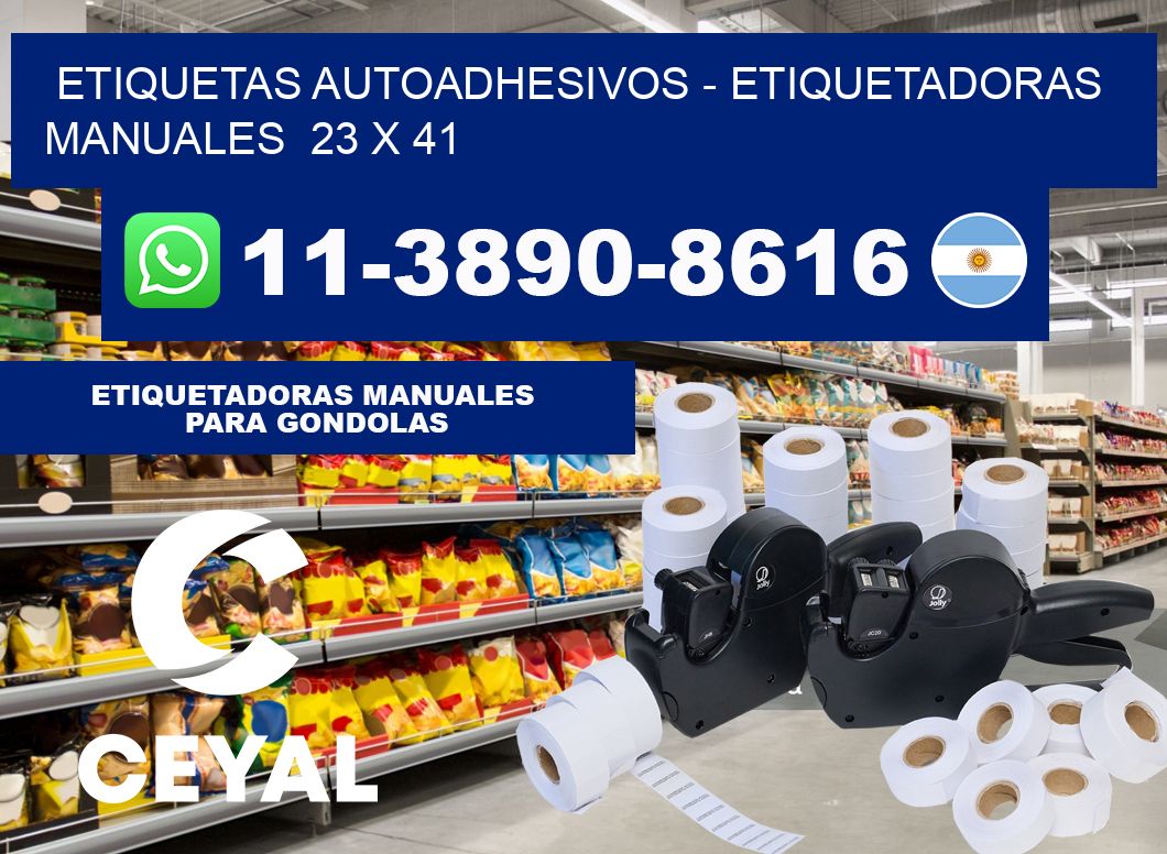 etiquetas autoadhesivos - Etiquetadoras Manuales  23 x 41