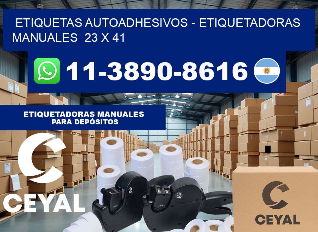 etiquetas autoadhesivos – Etiquetadoras Manuales  23 x 41