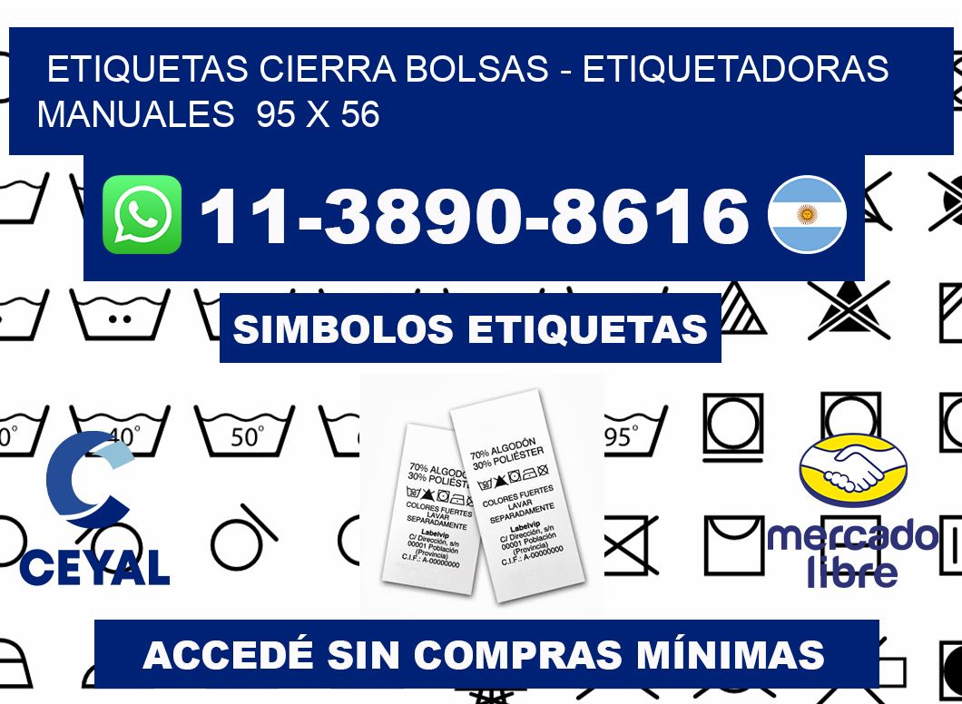 etiquetas cierra bolsas - Etiquetadoras Manuales  95 x 56
