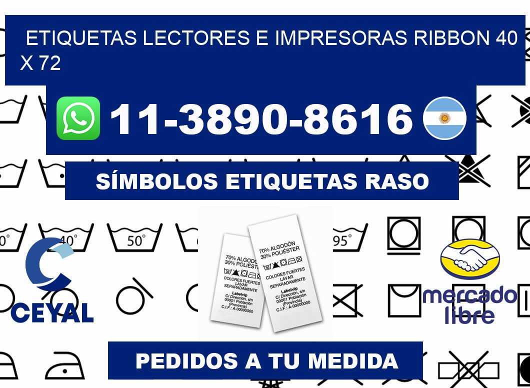 etiquetas lectores e impresoras ribbon 40 x 72