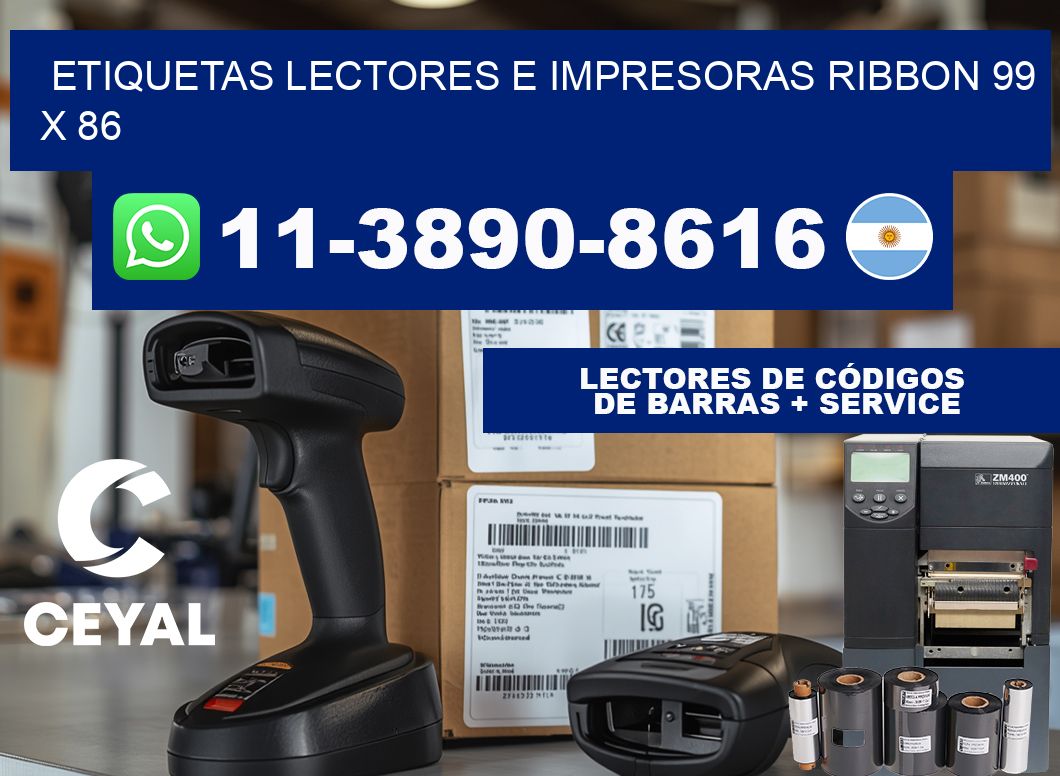 etiquetas lectores e impresoras ribbon 99 x 86