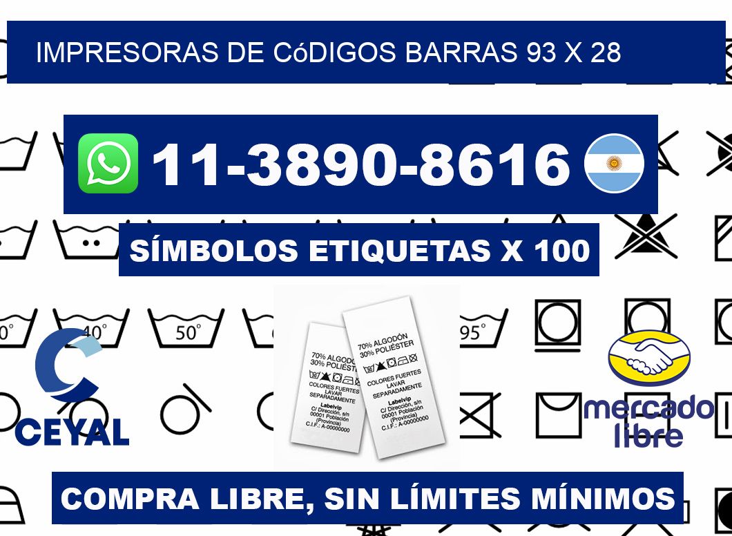 impresoras de códigos barras 93 x 28
