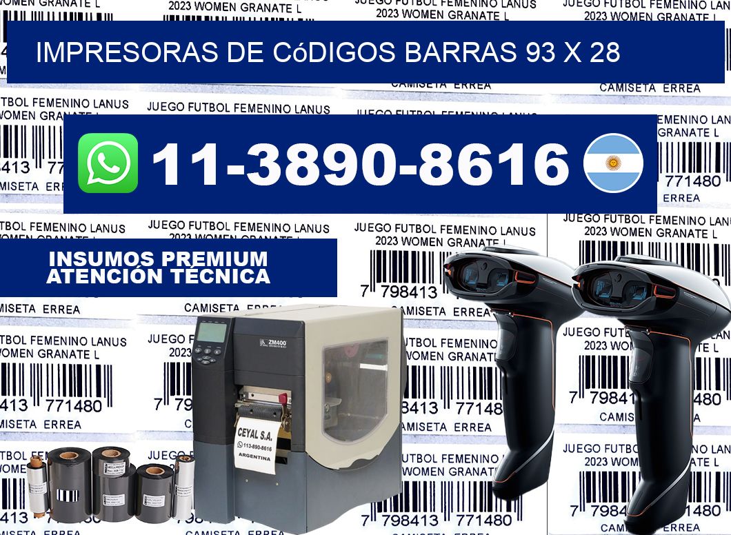 impresoras de códigos barras 93 x 28