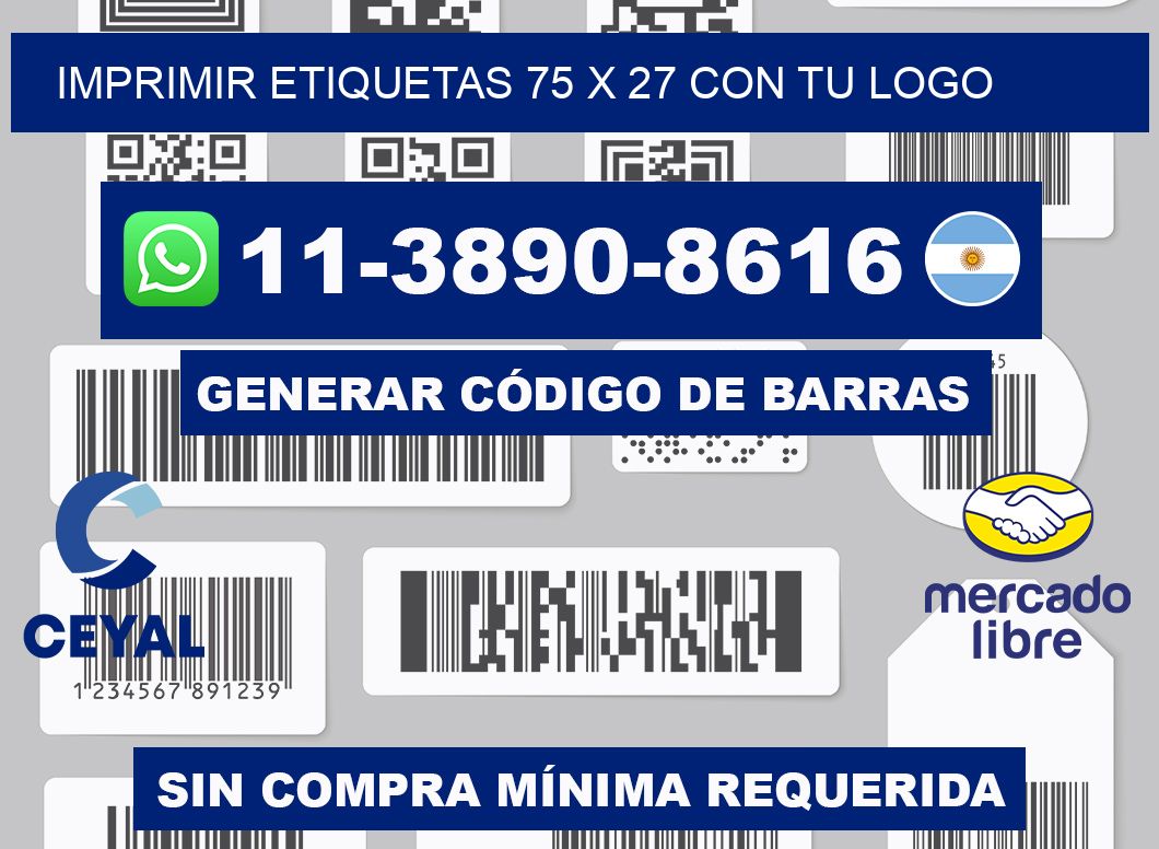 imprimir etiquetas 75 x 27 con tu logo