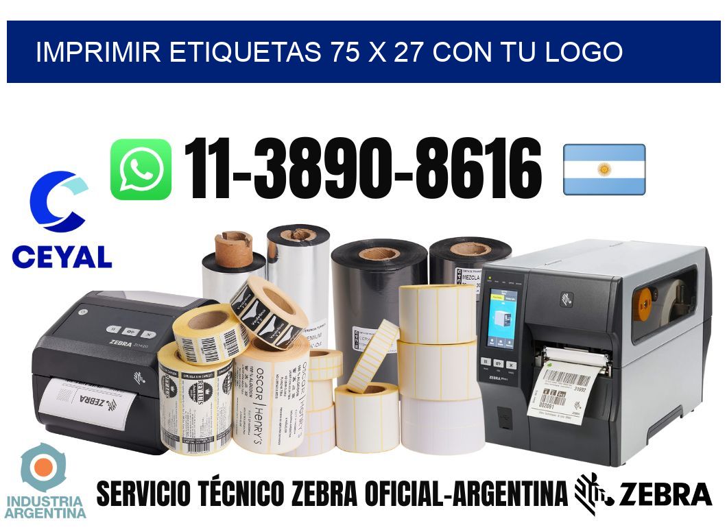 imprimir etiquetas 75 x 27 con tu logo