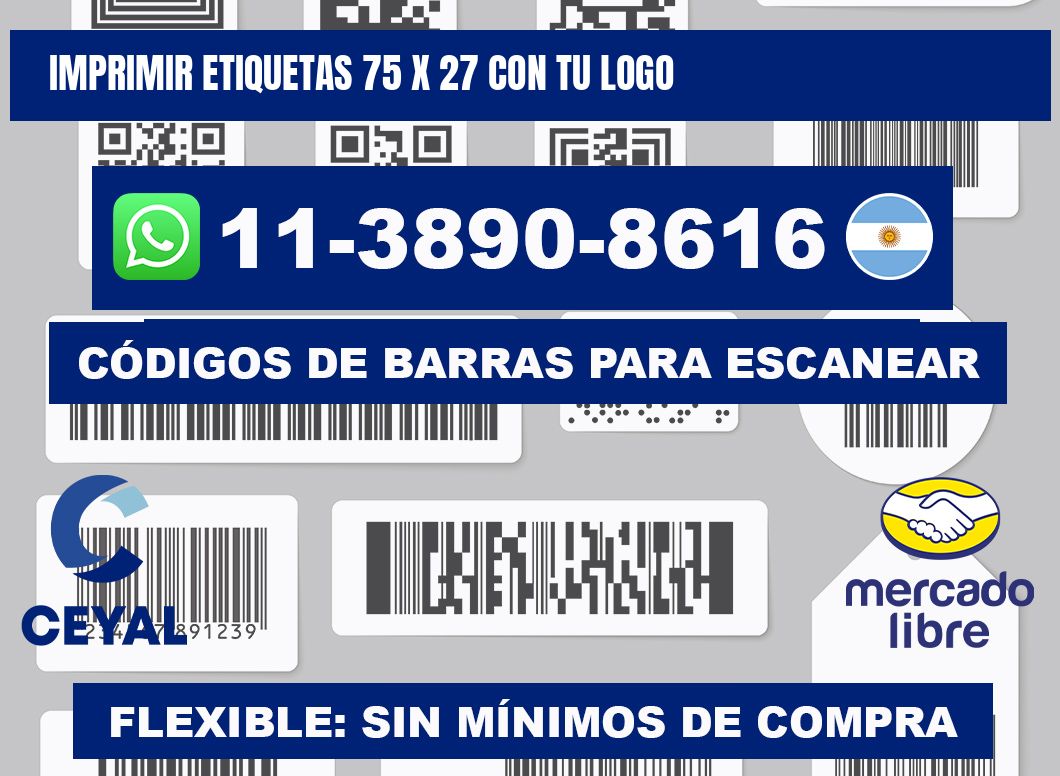 imprimir etiquetas 75 x 27 con tu logo