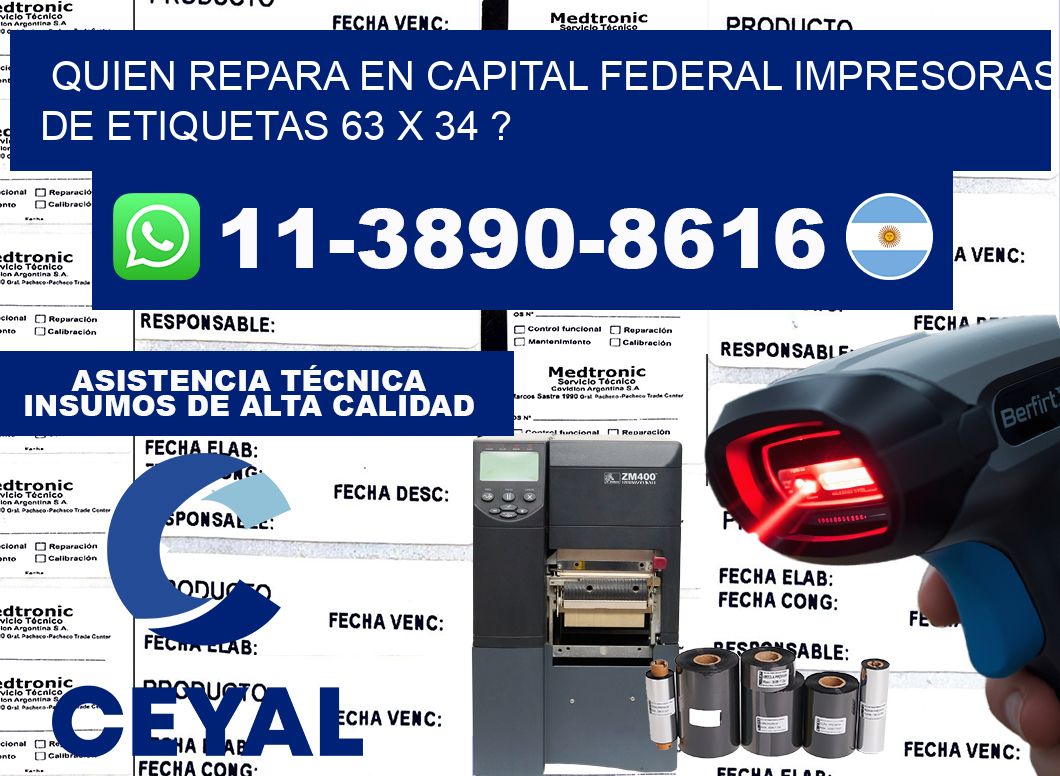 quien repara en capital federal impresoras de etiquetas 63 x 34 ?