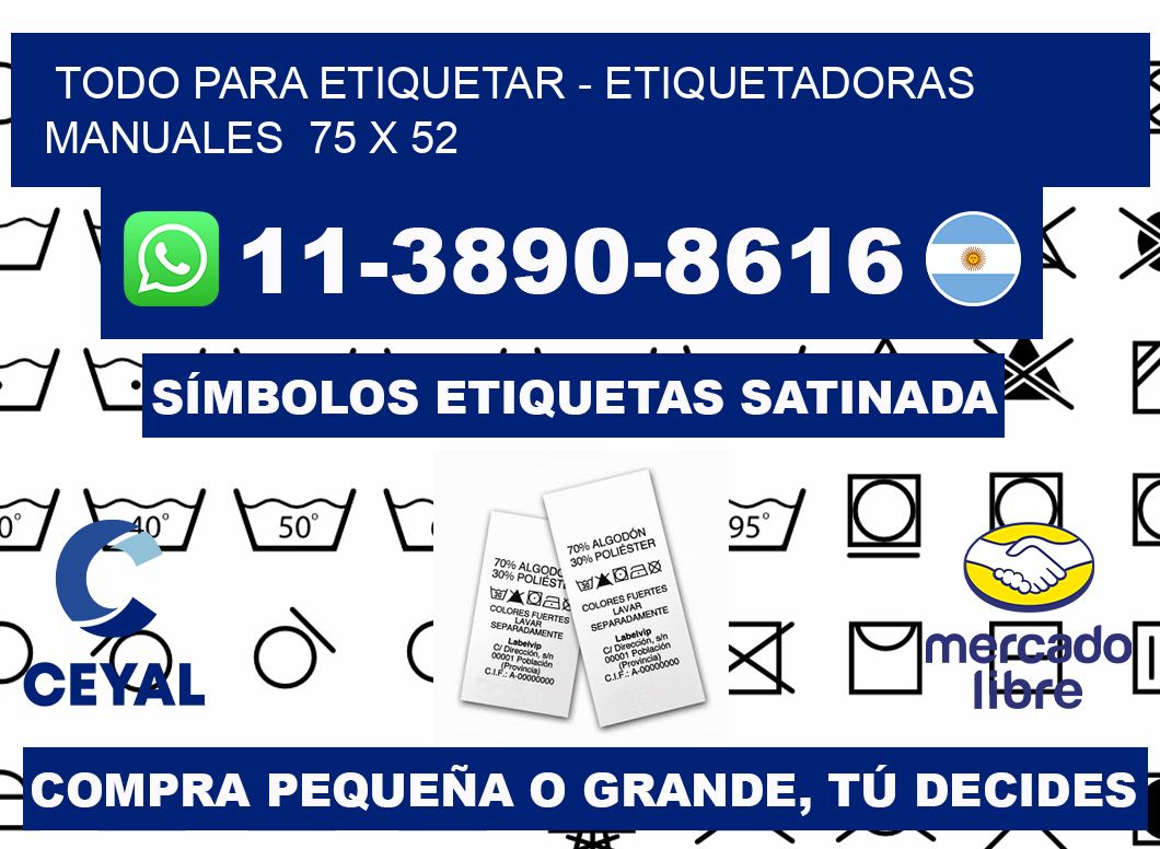todo para etiquetar - Etiquetadoras Manuales  75 x 52