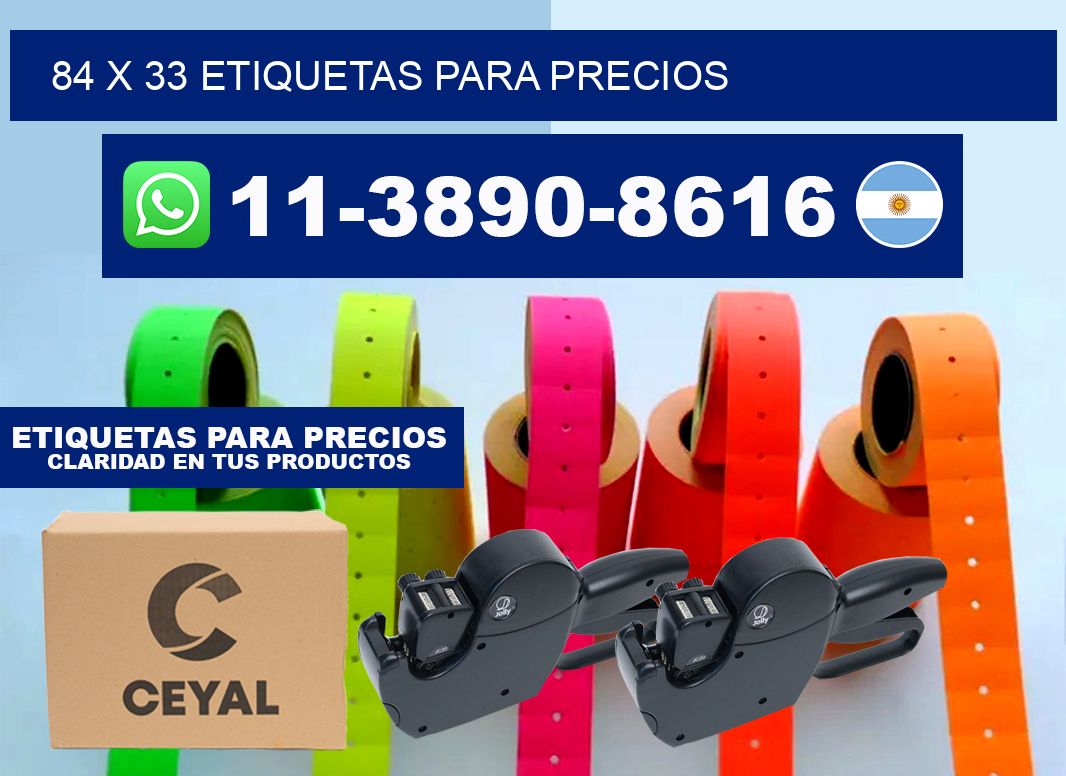 84 x 33 etiquetas para precios