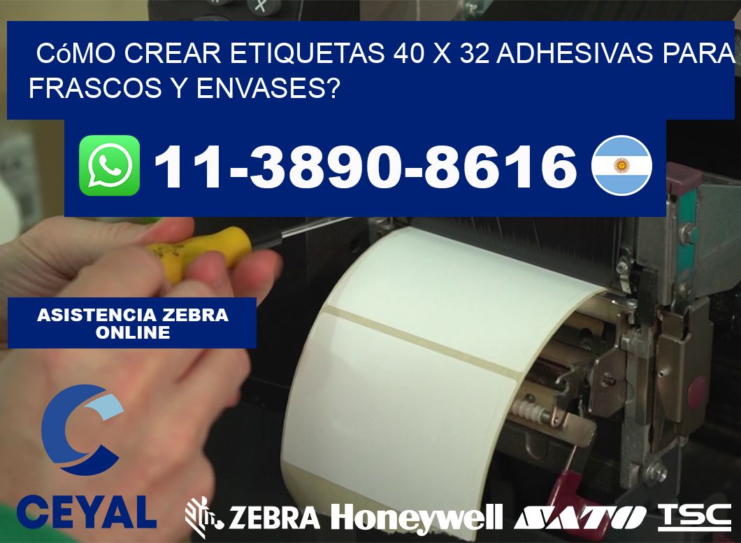 Cómo crear etiquetas 40 x 32 adhesivas para frascos y envases?